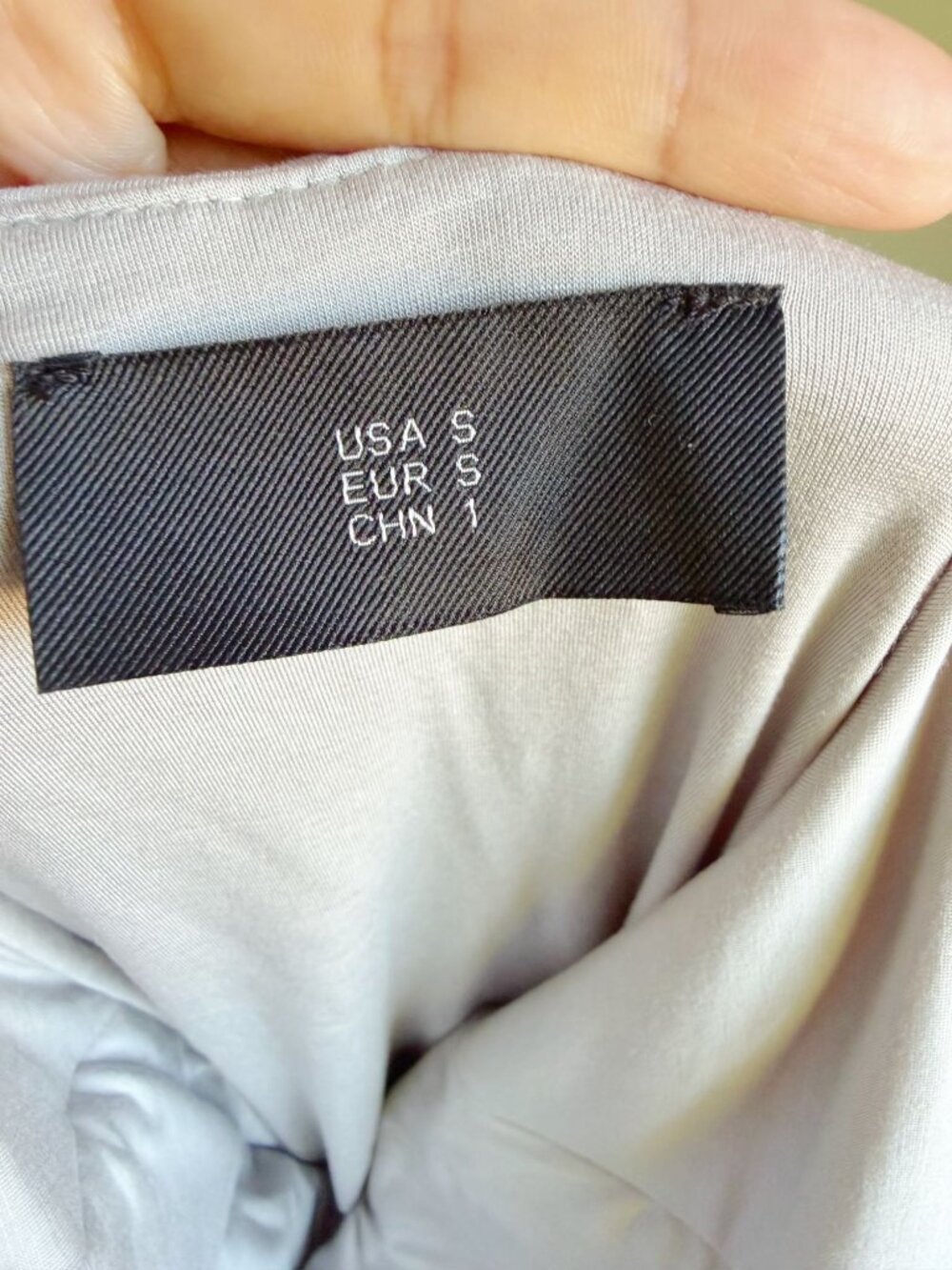 Light Gray Ruched Bodycon Mini Dress Built In Bra Small - Picture 6 of 7